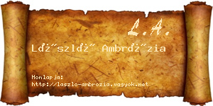 László Ambrózia névjegykártya